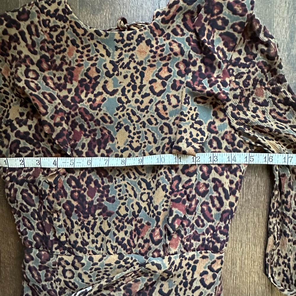 AllSaints Elodie halftone dress in burgundy - Picture 7 of 10